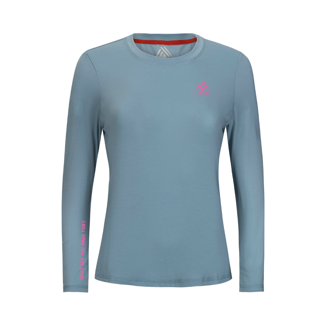 Women's WAYM4 Hybrid Long Sleeve Tee - Tennis Arctic Blue