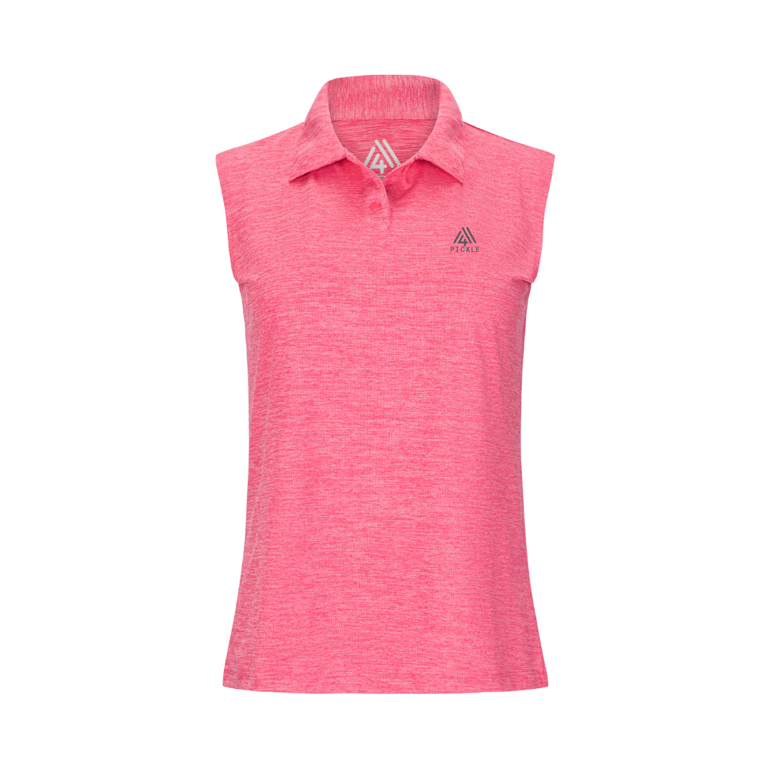 Women's Elite Sleeveless Polo - Pickle Bright Pink