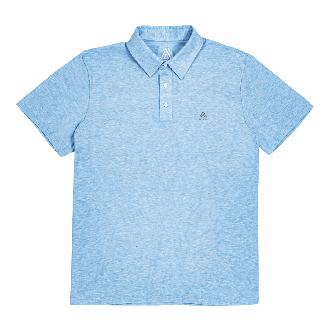 Men&#39;s Hybrid Polo - Squash XL Heather Blue