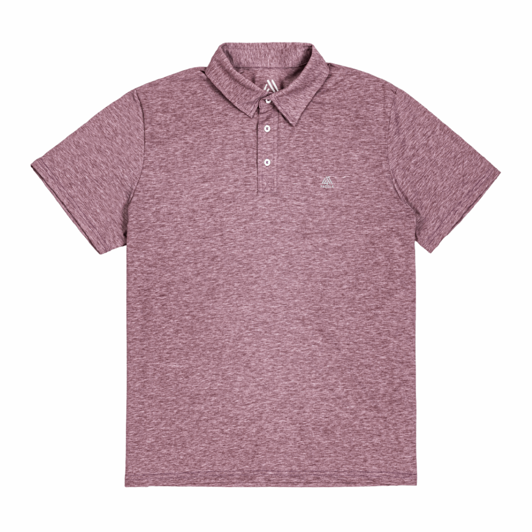 Men's Hybrid Polo - Paddle Heather Red