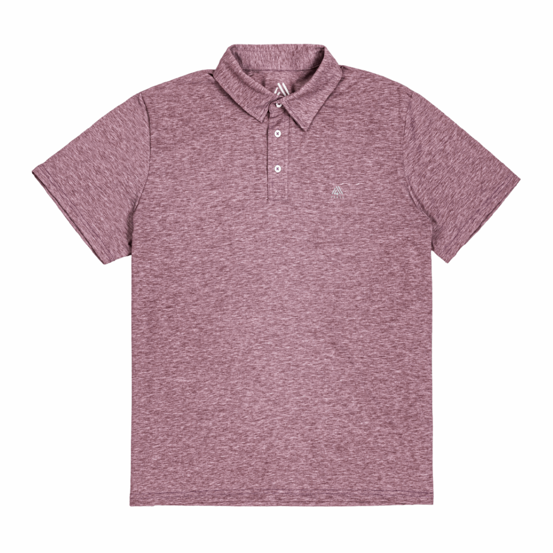 Men's Hybrid Polo - Padel Heather Red