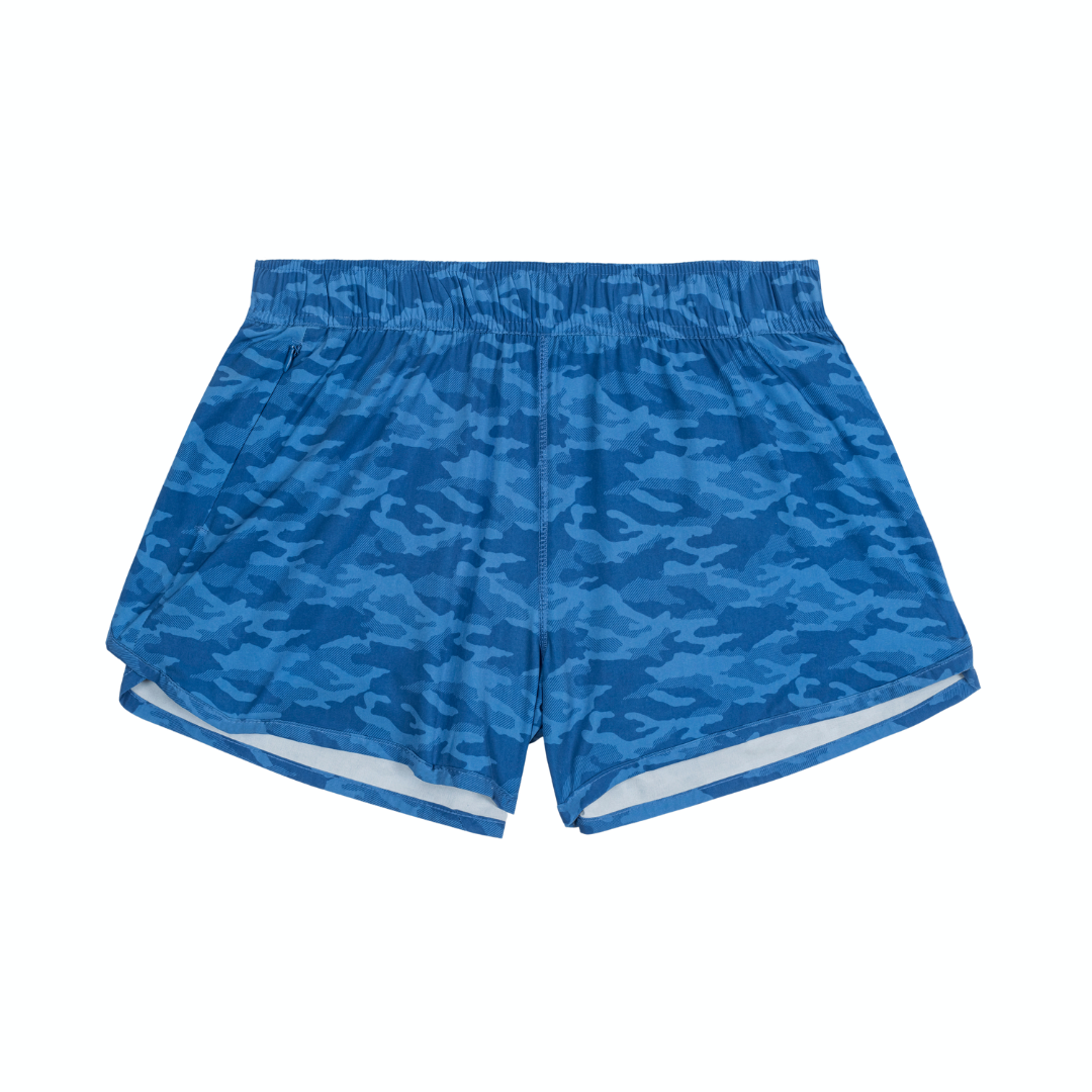 Women's Active Short Blue Camo
