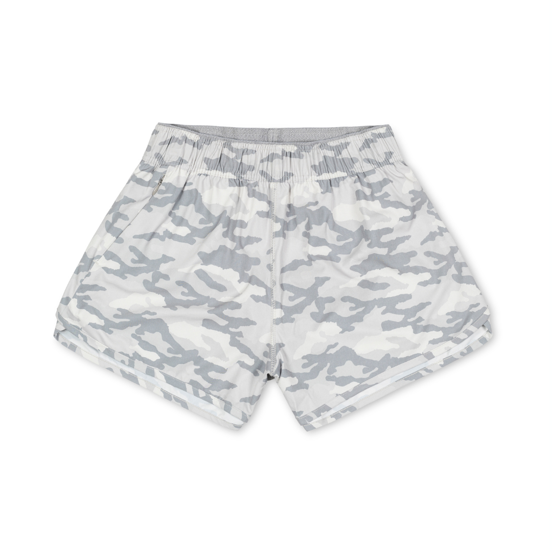 Women's Active Short Light Gray Camo