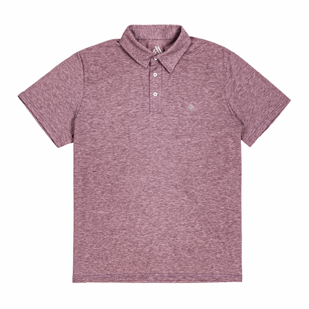 Men's Hybrid Polo - Squash Heather Red