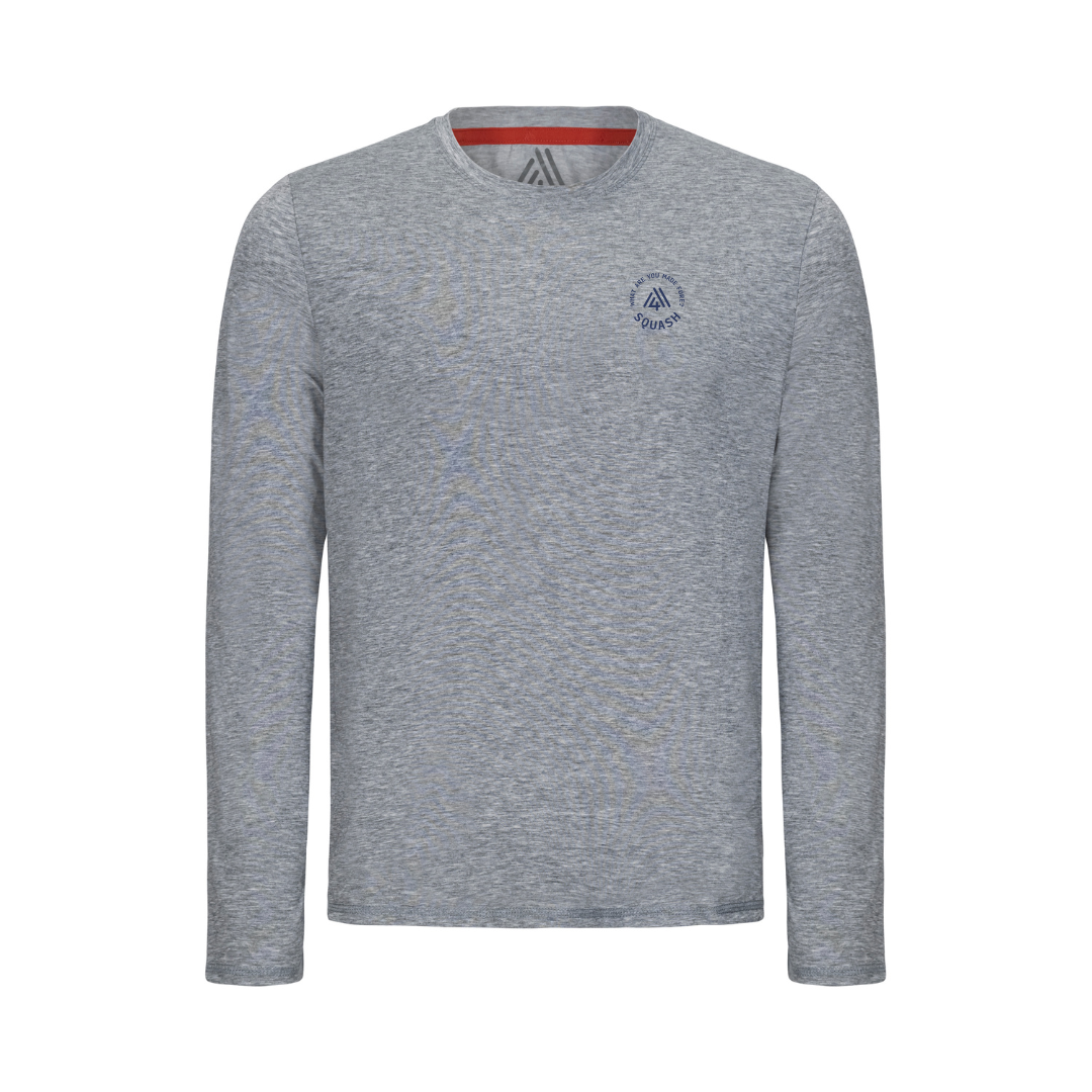 Men's Hybrid Long Sleeve Tee - Squash Heather Grey