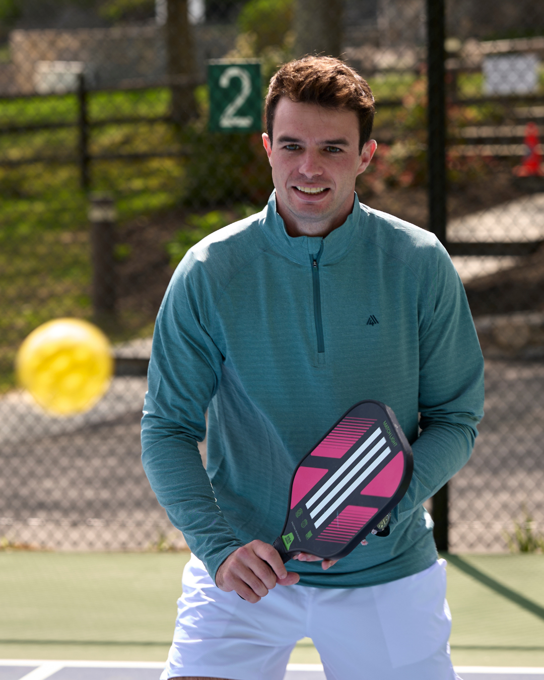 Men's Active Stripe Quarter Zip