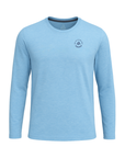 Men's Hybrid Long Sleeve Tee - Squash Heather Blue