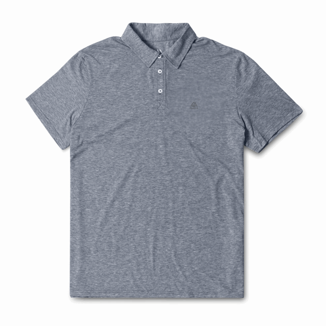 Men's Hybrid Polo - Paddle Heather Grey