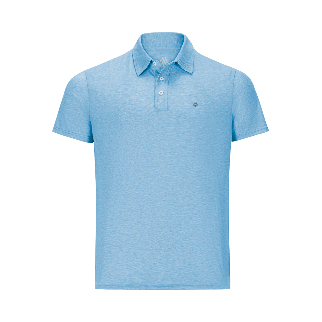 Men's Hybrid Polo Heather Blue