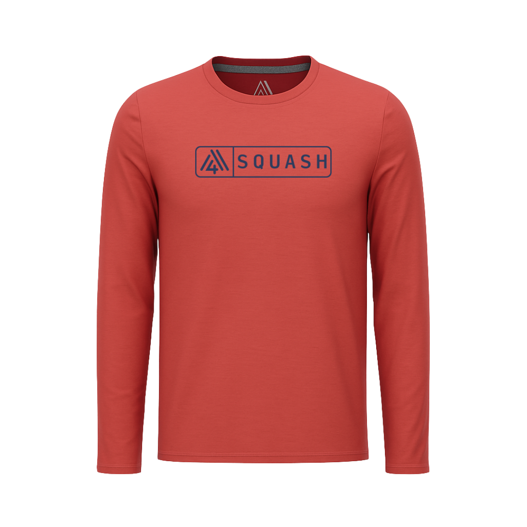Men's Hybrid Long Sleeve Tee - Squash Brick