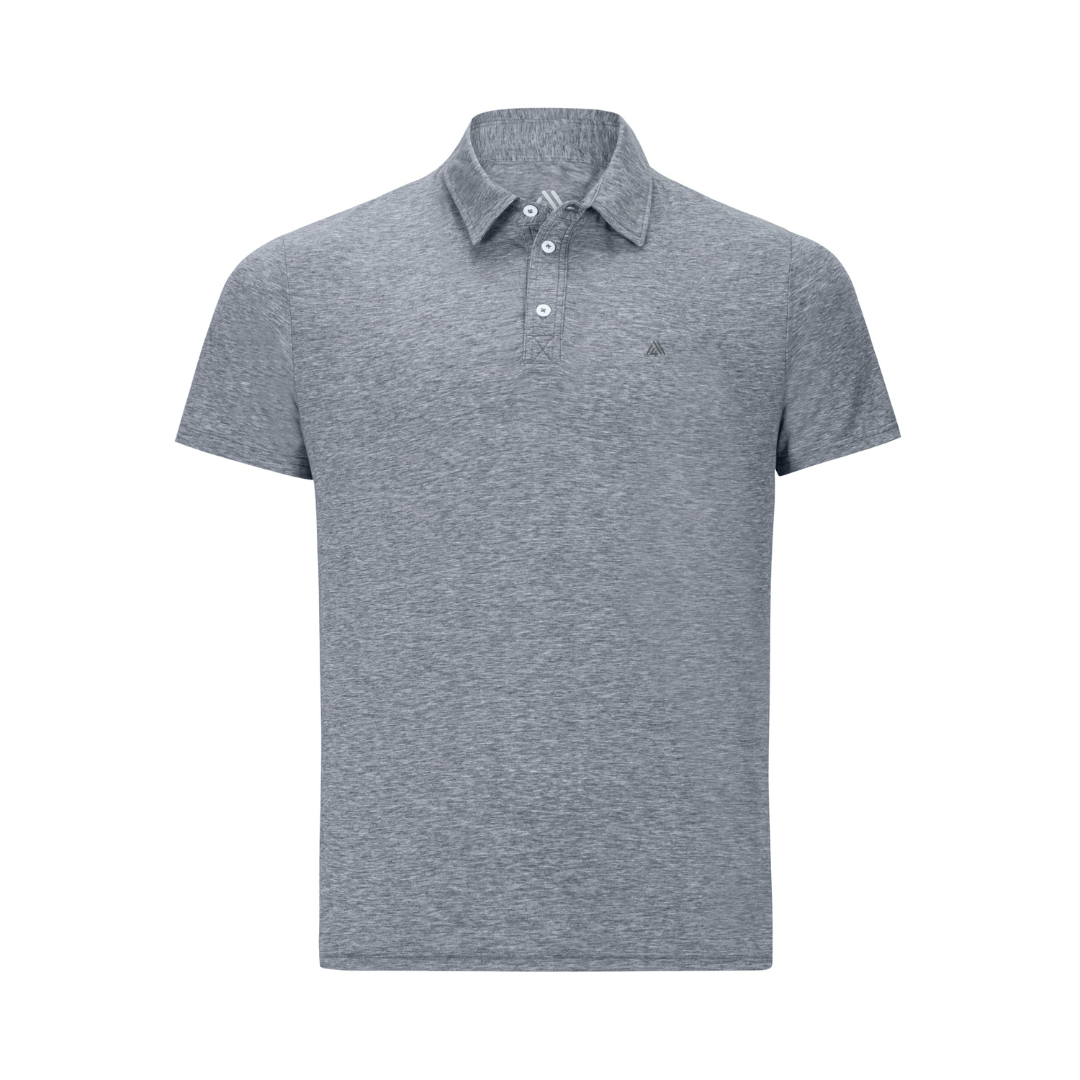 Men's Hybrid Polo Heather Grey