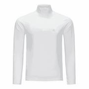 Men's Active Stripe Quarter Zip - Tennis White