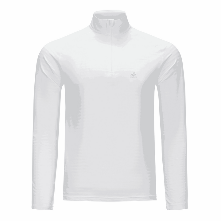 Men's Active Stripe Quarter Zip - Tennis White
