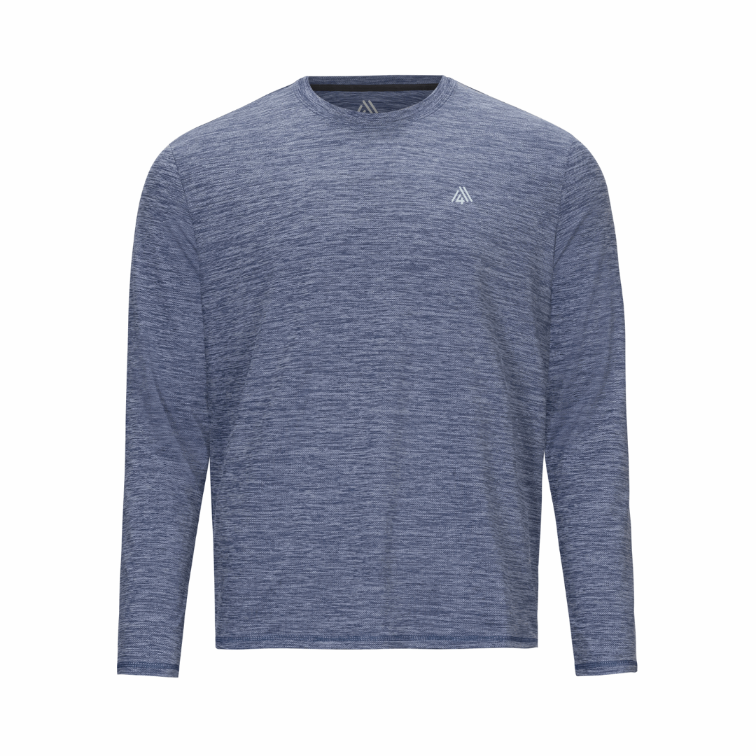 Men's Elite Long Sleeve Tee Blue Indigo