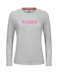 Women's Hybrid Long Sleeve Tee - Paddle Heather Silver