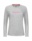 Women's Hybrid Long Sleeve Tee - Paddle Heather Silver