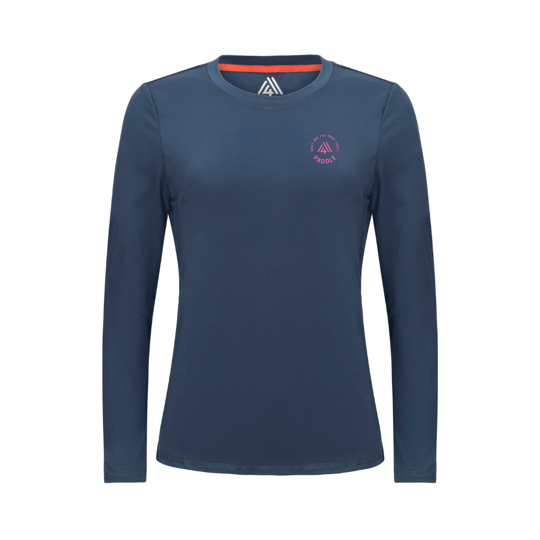 Women's Hybrid Long Sleeve Tee - Paddle Navy