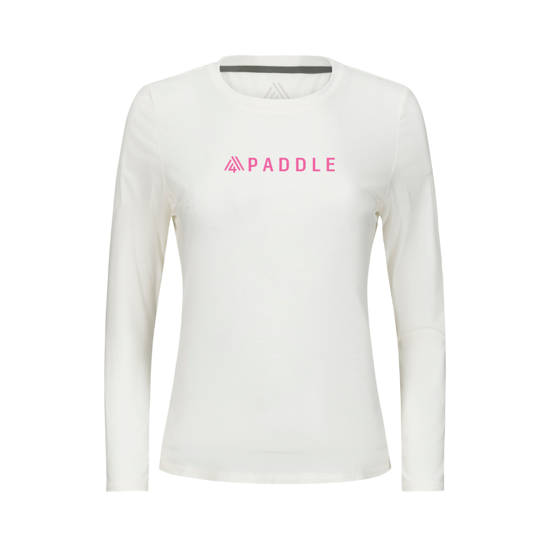 Women's Hybrid Long Sleeve Tee - Paddle White