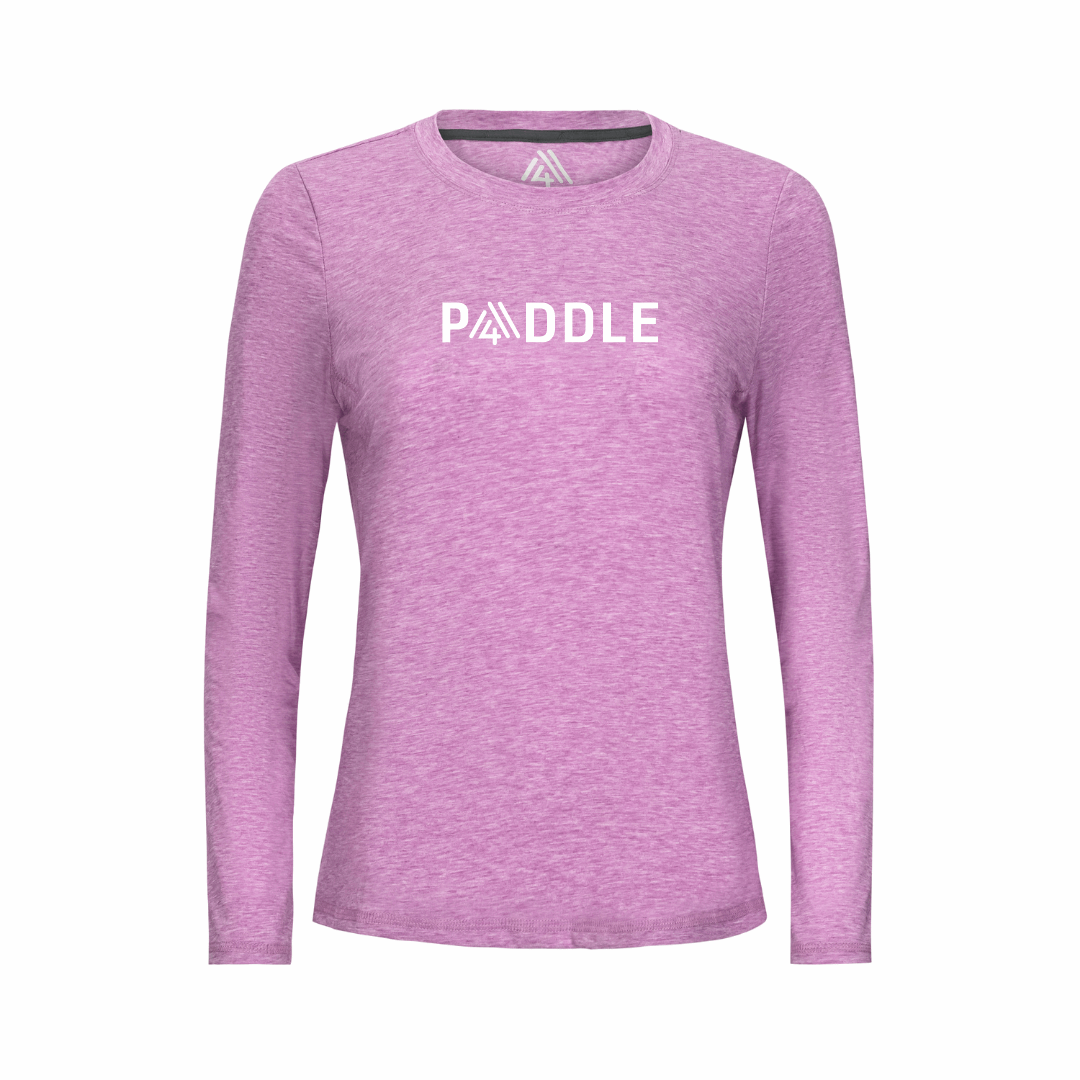 Women's Hybrid Long Sleeve Tee - Paddle Fuchsia