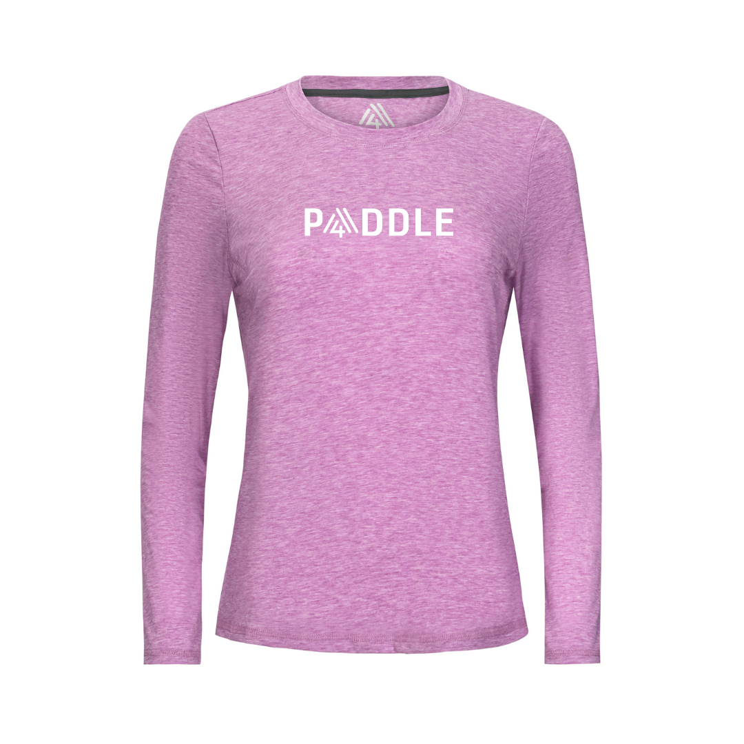 Women's Hybrid Long Sleeve Tee - Paddle Fuchsia