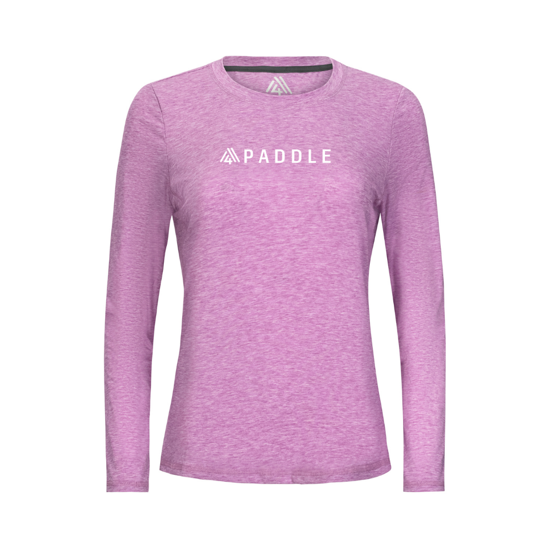 Women's Hybrid Long Sleeve Tee - Paddle Fuchsia