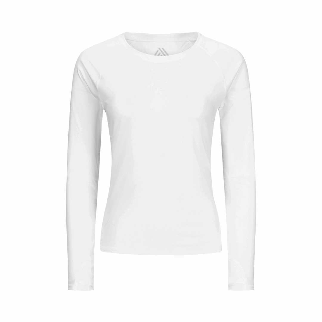 Women's LS Performance Tee - Squash White