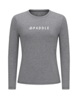 Women's Hybrid Long Sleeve Tee - Paddle Heather Grey