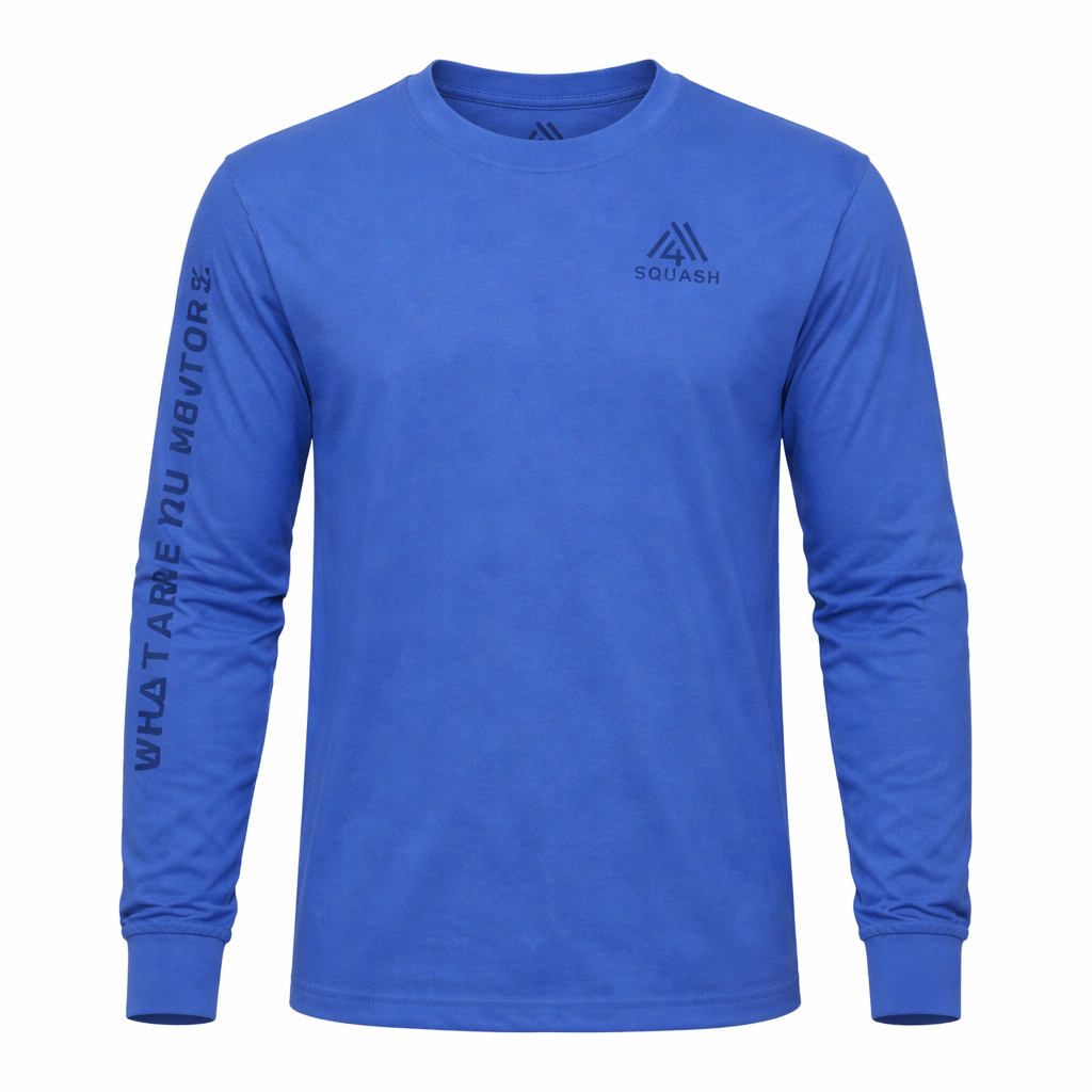 Unisex Vintage Cotton Long Sleeve Tee - Squash Blue Squash