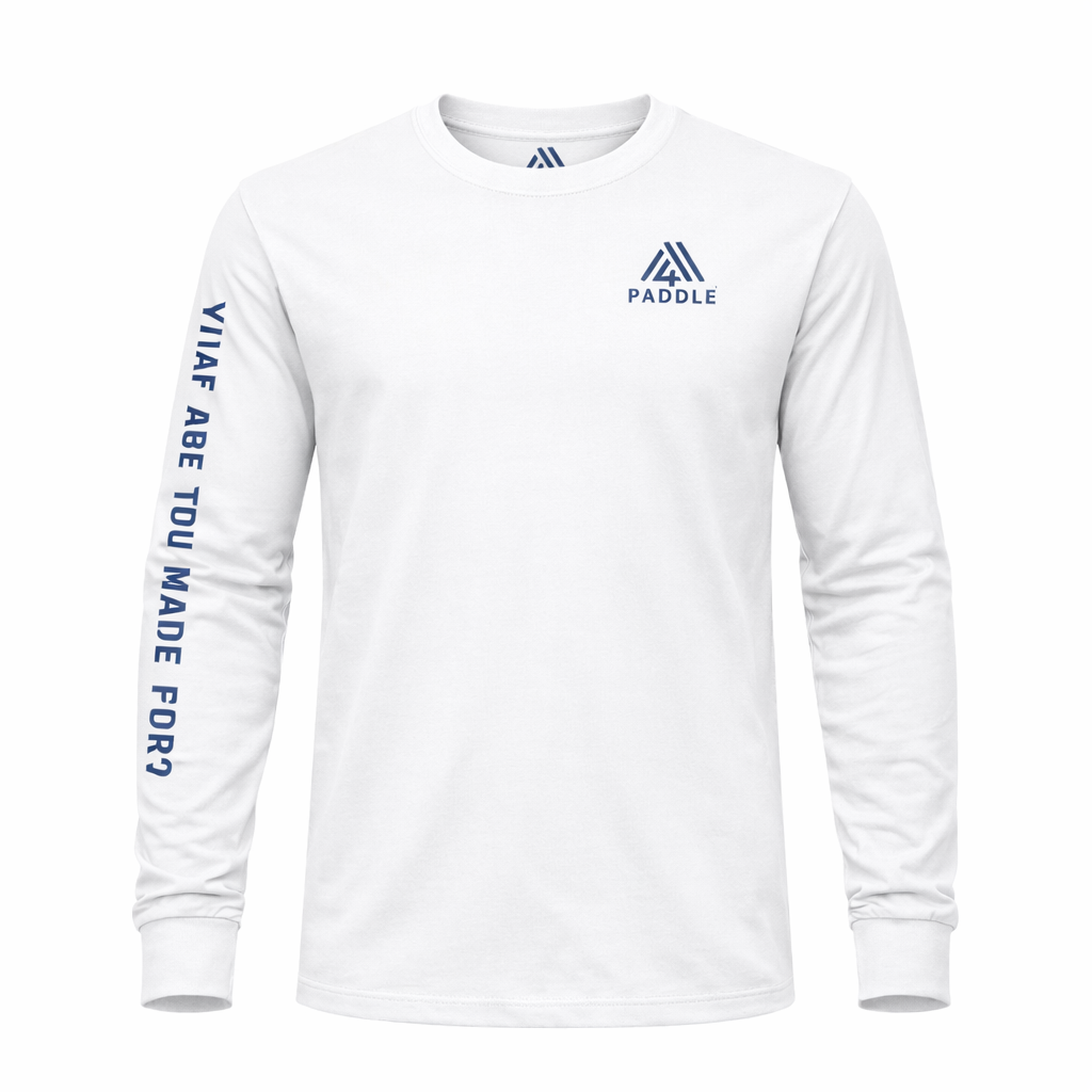 Unisex Vintage Cotton Long Sleeve Tee - Paddle White Paddle