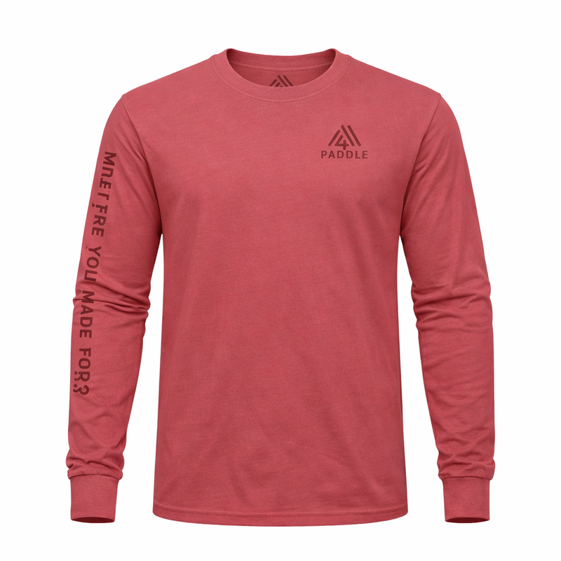 Unisex Vintage Cotton Long Sleeve Tee - Paddle Red Paddle