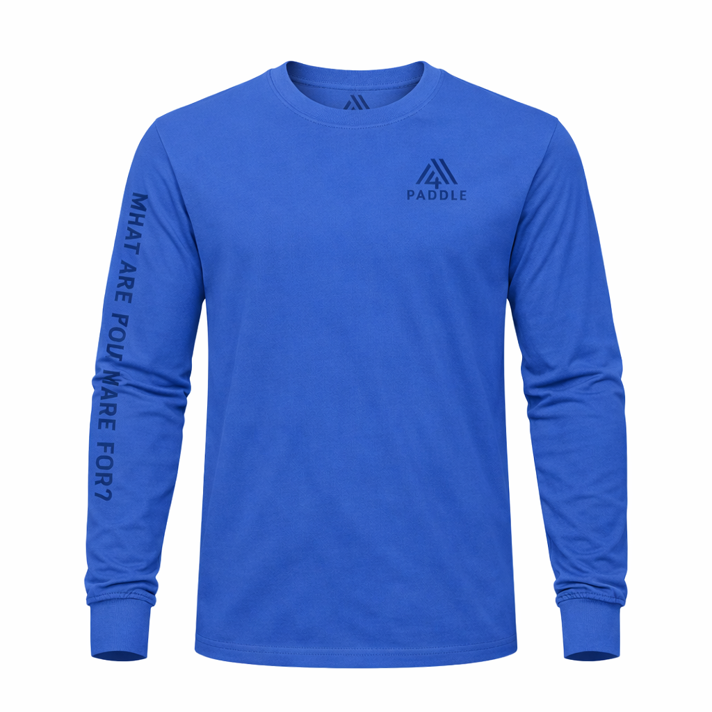 Unisex Vintage Cotton Long Sleeve Tee - Paddle Blue Paddle
