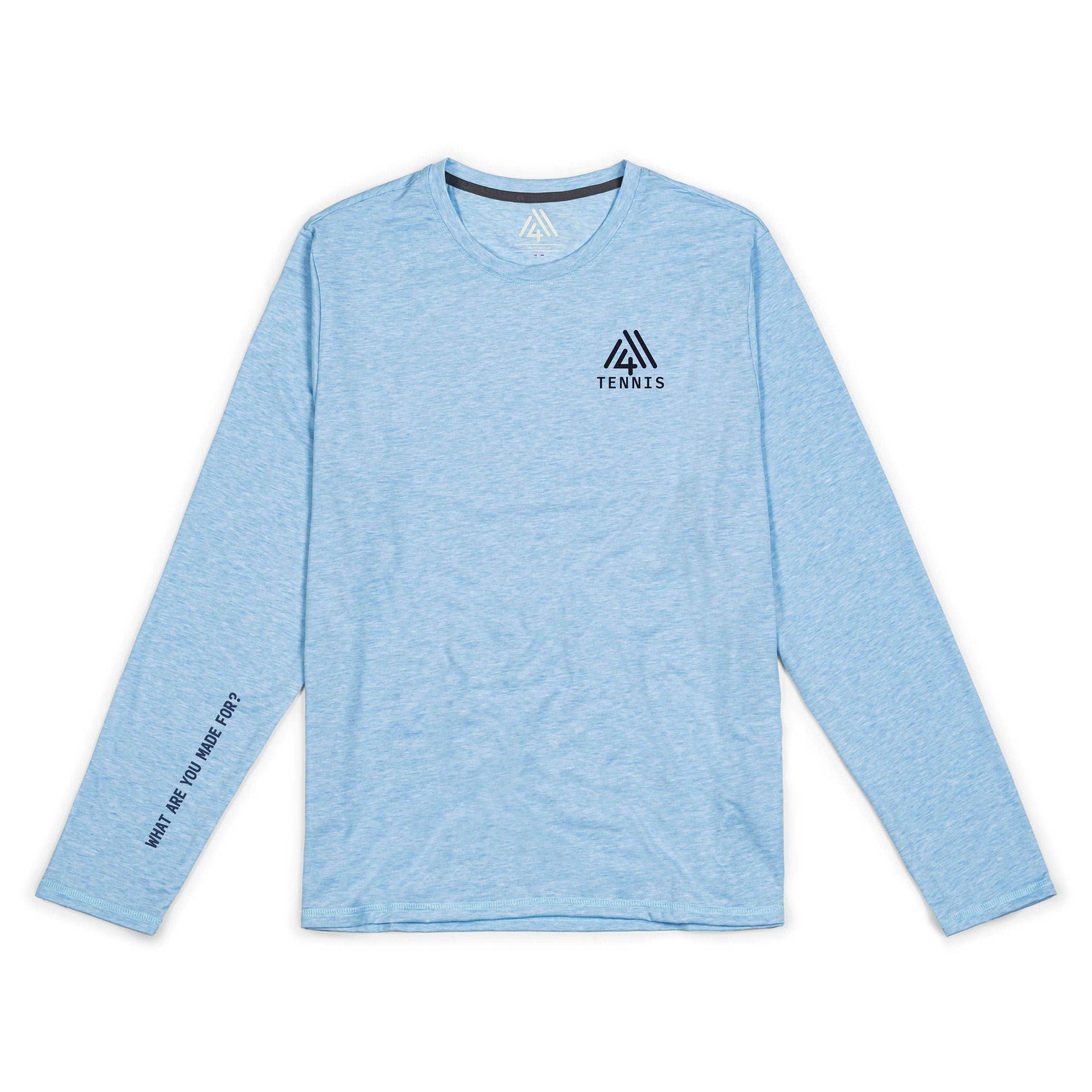 Men's Hybrid Long Sleeve Tee - Tennis Heather Blue