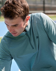 Men's Active Stripe Quarter Zip - Tennis