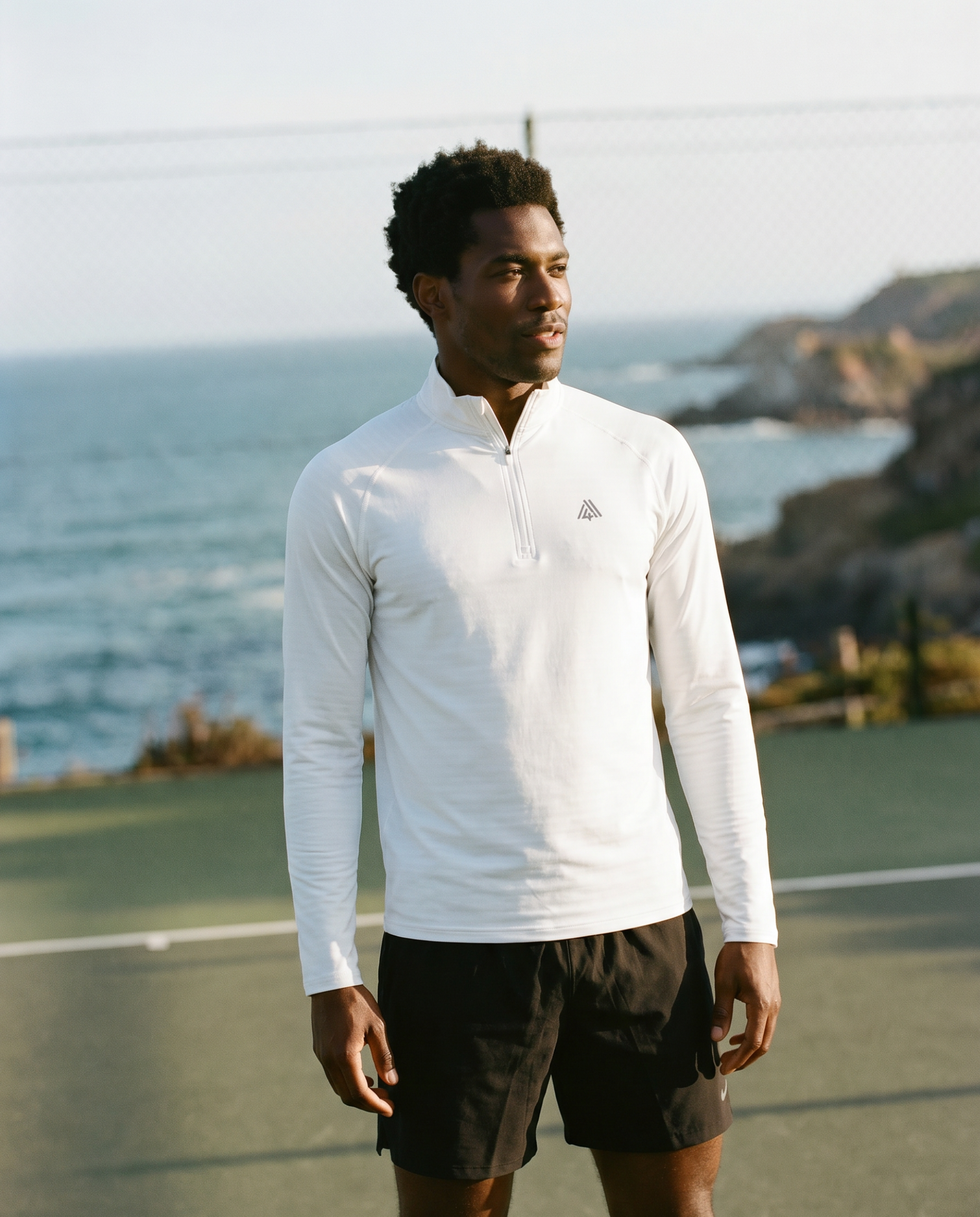 Men's Active Stripe Quarter Zip